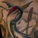 Tattoos - Crane and Koi Fish Ribs and Leg Sleeve Detail - 96349